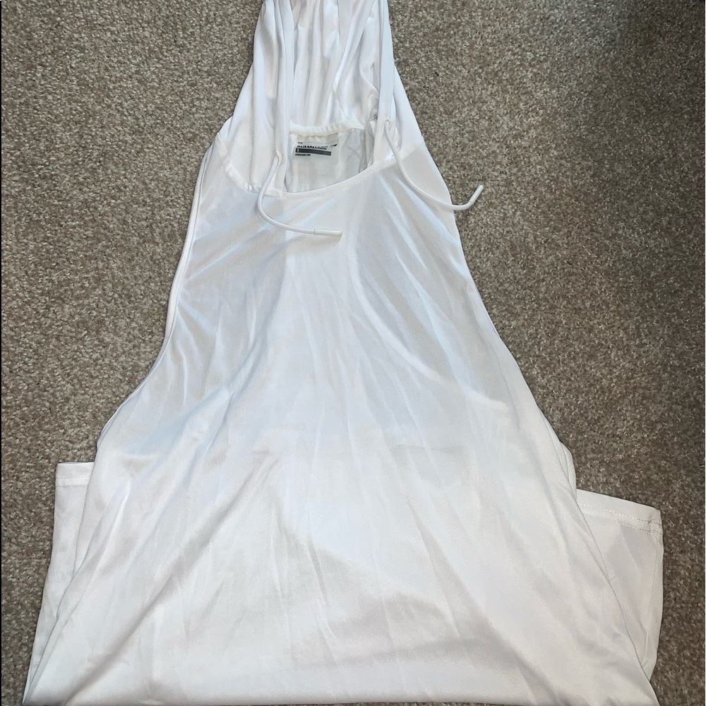Gymshark white sleeveless hoodie
